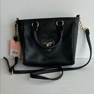 Juicy‎ Couture Black Crossbody Bag with Gold Accents